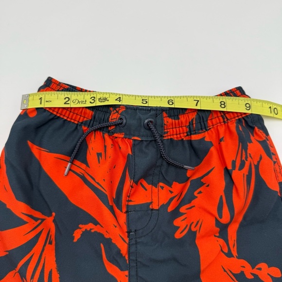 Tea Collection Boys Mid Length Swim Trunks Navy, Red Orange 18-24 months EUC - Picture 5 of 7